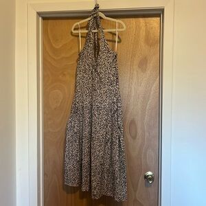 Pact Zebra Halter Dress